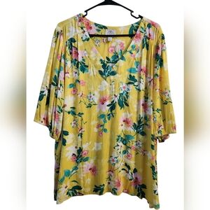 Floral Yellow Top